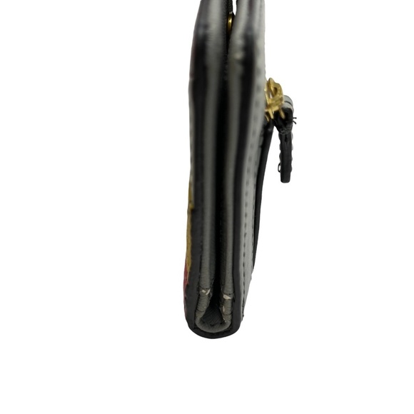 FOSSIL Genuine Leather Gray Pink Yellow Bi-Fold Wallet Coin Purse Cash Holder - Picture 13 of 16